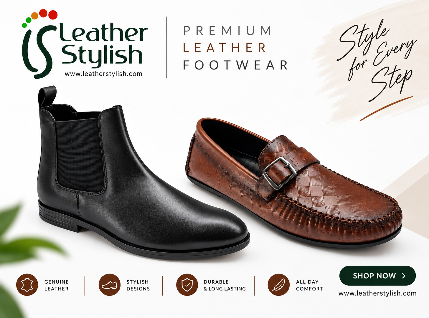 Leather Stylish genuine leather loafers